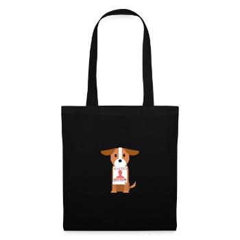Chien meilleur ami recherché - Sac en tissu - noir - Devant