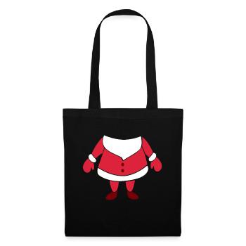 Noël Père Noël hiver neige Père Noël - Sac en tissu - noir - Devant