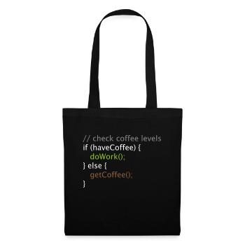 Computer Science Nerd Geek Programmer Coffee Work - Tote Bag - black - Front