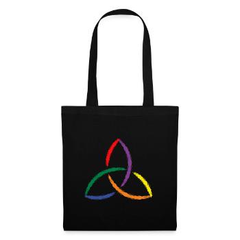 Celtic symbol Triquetra Rainbow - Tote Bag - black - Front
