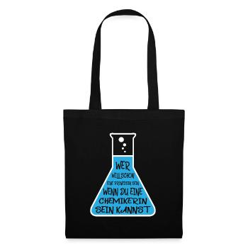 Wer Will Prinzessin Sein Wenn Auch Chemikerin Geht - Stoffbeutel - Schwarz - Vorne