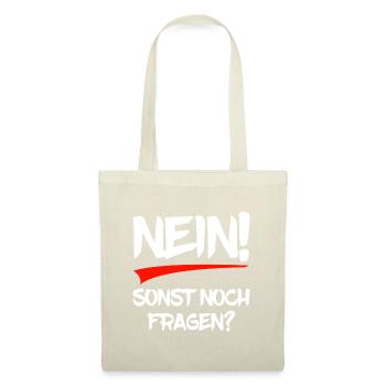 Nein - sonst noch Fragen? - Stoffbeutel - Natur - Vorne