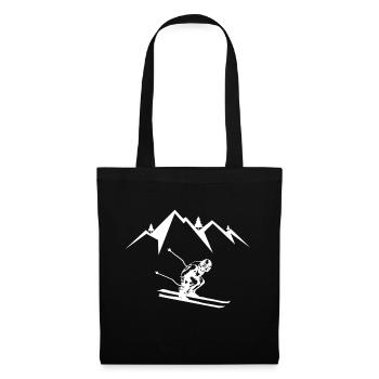 Skieur skieur - Sac en tissu - noir - Devant