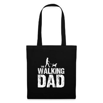 Beagle The Walking Dad Geschenk für Hunde Vater - Stoffbeutel - Schwarz - Vorne