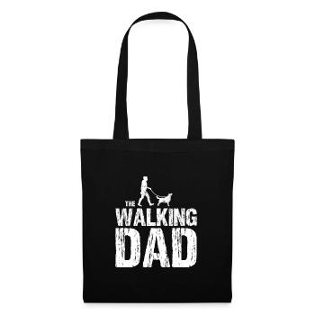 Labrador The Walking Dad Geschenk für Hunde Vater - Stoffbeutel - Schwarz - Vorne