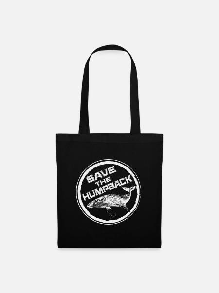 Wale - Whales - Stoffbeutel - Schwarz