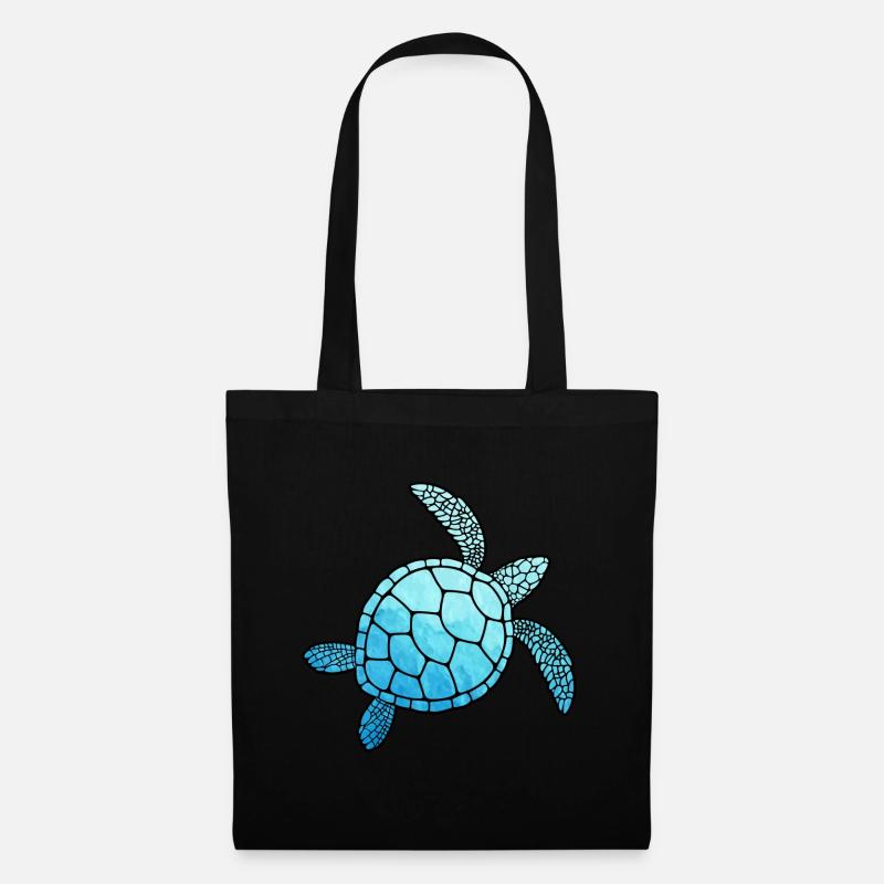 Schildkröte Turtle Geschenkidee Schildkröten Meer - Stoffbeutel - Schwarz