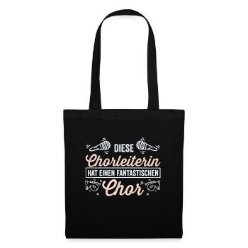 Beste Chorleiterin - Chor - Musikalisch - Stoffbeutel - Schwarz - Vorne