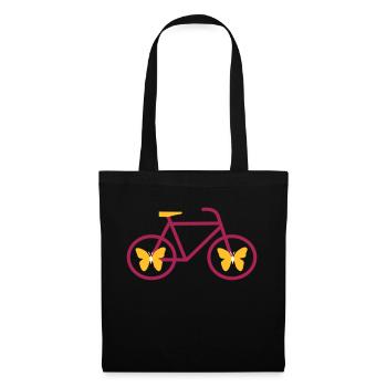 fahrrad - Stoffbeutel - Schwarz - Vorne