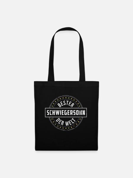Bester Schwiegersohn Der Welt Lustige Geschenkidee - Stoffbeutel - Schwarz