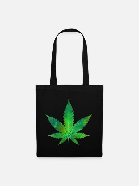 Weed Ölfarbe - Stoffbeutel - Schwarz