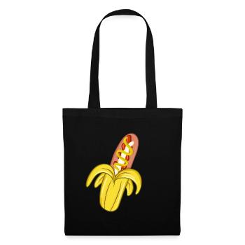 Banana Hot Dog Sausages - Tote Bag - black - Front