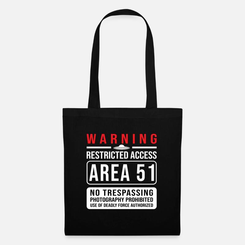 Area 51 Alien Aliens Ufo Geschenkidee Geschenk - Stoffbeutel - Schwarz
