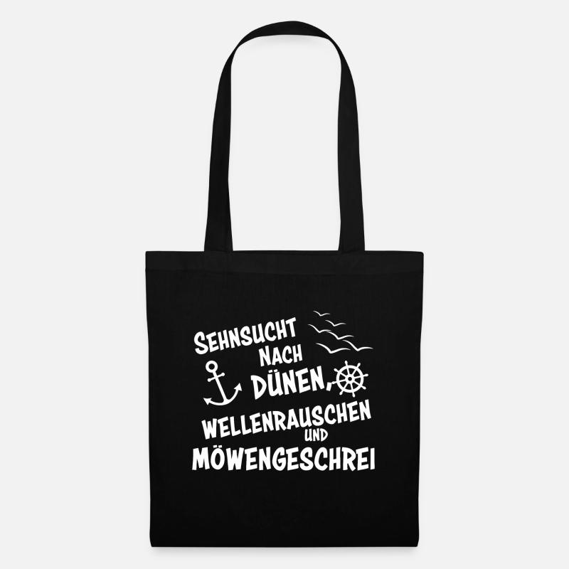 Nordsee Norddeutsch Meer Moin - Stoffbeutel - Schwarz