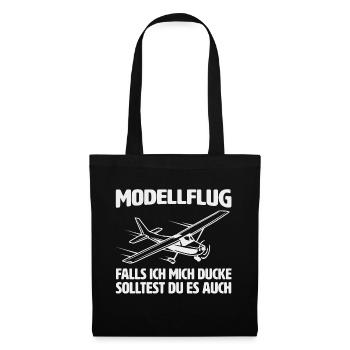 Modellflug RC Flugzeug Modellflieger - Stoffbeutel - Schwarz - Vorne