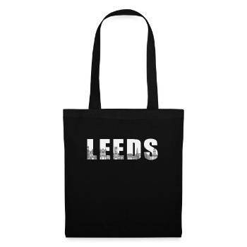 Leeds England UK Stadt Urlaub Geschenk Spruch Cool - Stoffbeutel - Schwarz - Vorne