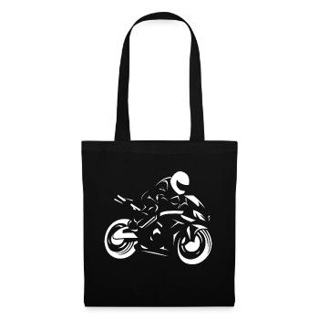 Super athlete rider motorcycle - Tote Bag - black - Front