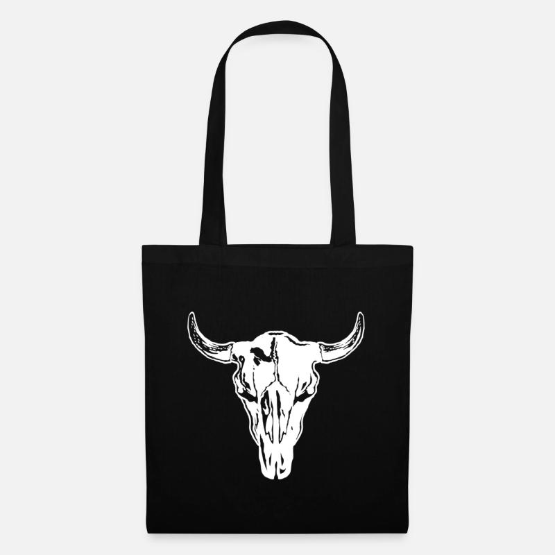 Bullenschädel - Stoffbeutel - Schwarz