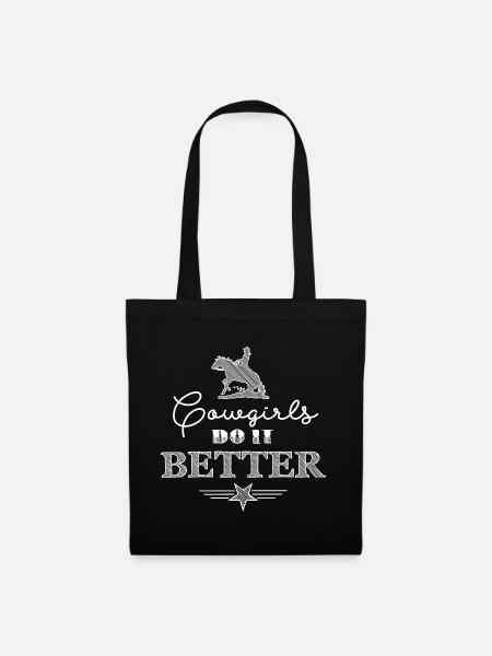 Cowgirls do it better Westerngirl Westernreiten - Stoffbeutel - Schwarz