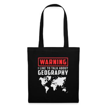 Geografie Lehrer Geocaching Geography Geschenkidee - Stoffbeutel - Schwarz - Vorne