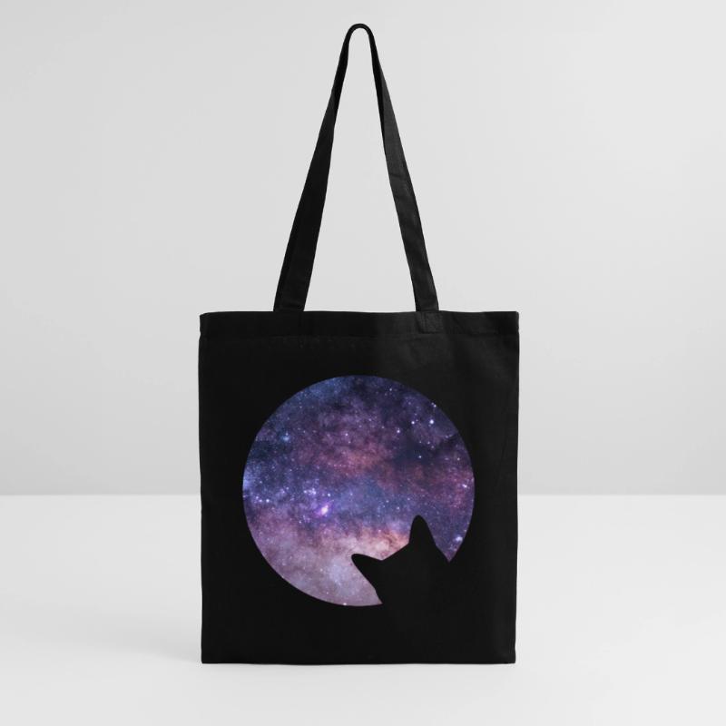 Le chat de l’espace regarde dans l’espace Sac en tissu