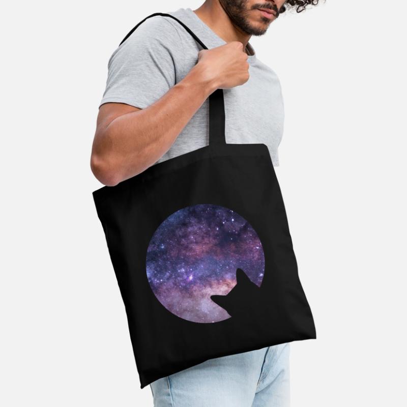 Le chat de l’espace regarde dans l’espace Sac en tissu