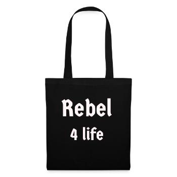 Rebel 4 life Rebell fürs Leben Revolution - Stoffbeutel - Schwarz - Vorne
