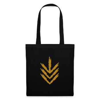 Down arrow icon gold - Tote Bag - black - Front