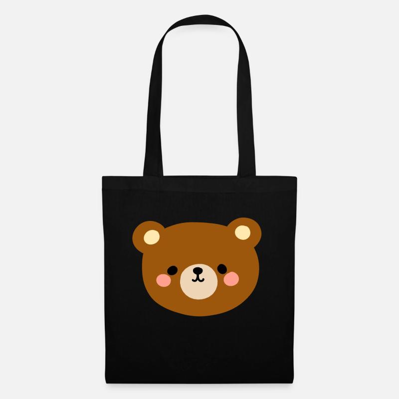 Grizzlybär - Stoffbeutel - Schwarz