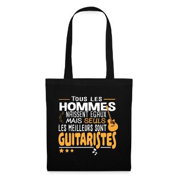 Guitariste Guitare Musique Humour Musicien Noël - Sac en tissu - noir - Devant