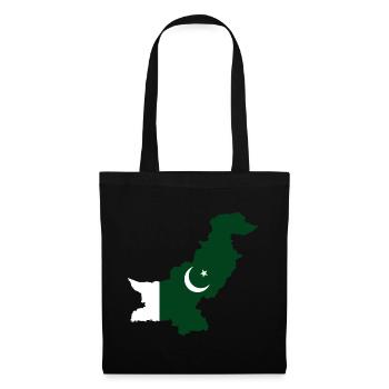 Pakistan flag map flag - Tote Bag - black - Front