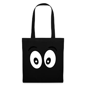 funny eyes - Sac en tissu - noir - Devant