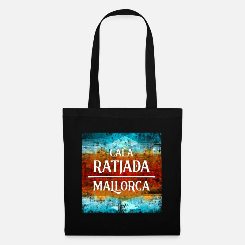 Festliches Mallorca Fan Design - Stoffbeutel - Schwarz