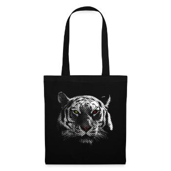white tiger - Stoffbeutel - Schwarz - Vorne