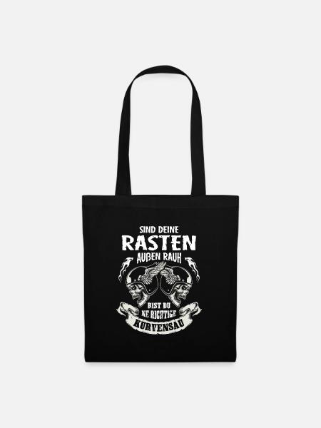 Motorrad Biker Bike Motocross Enduro Geschenk - Stoffbeutel - Schwarz