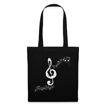 Swinging clef - Tote Bag - black - Front