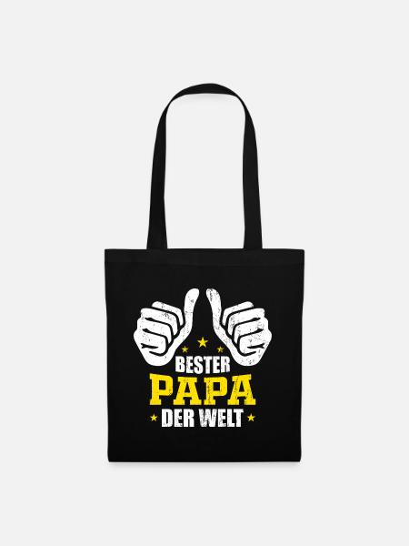 Bester Papa Der Welt Bester Papa - Stoffbeutel - Schwarz