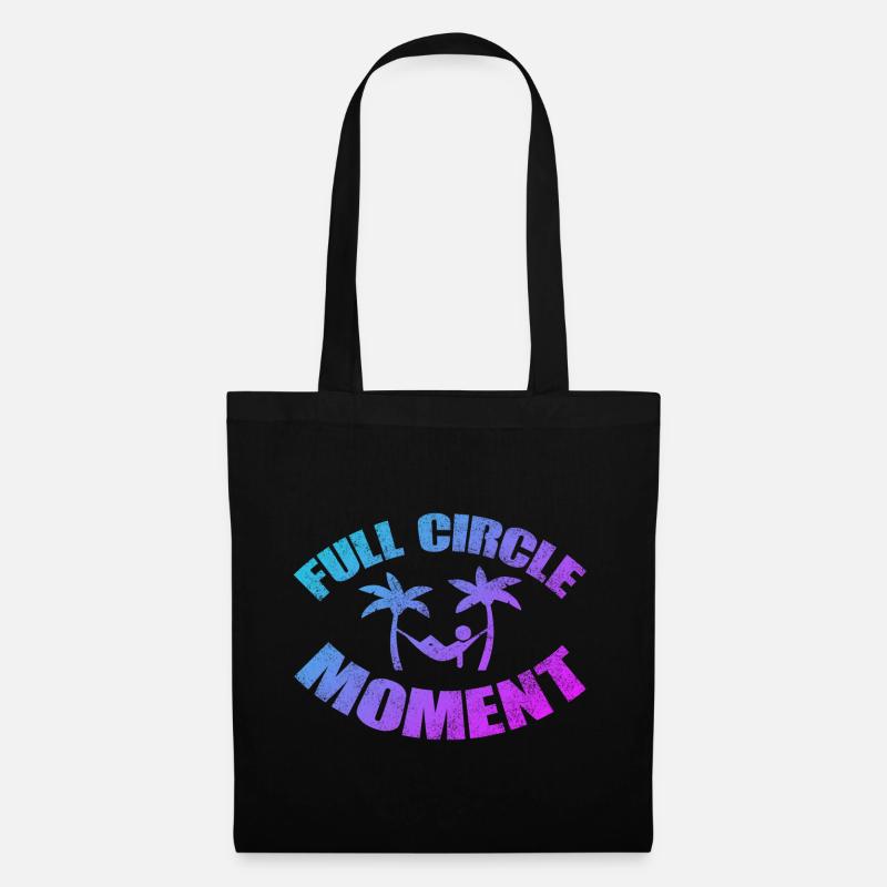 Full Circle Moment Palms Trash TV Design - Tote Bag - black