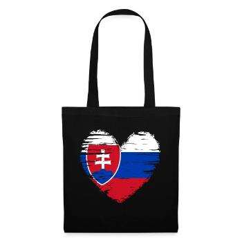 Slovakia Heart Flag Flag Coat of Arms - Tote Bag - black - Front
