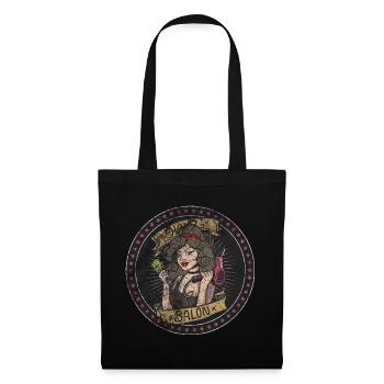 Salon de coiffure Coiffeuse amicale sèche-cheveux - Sac en tissu - noir - Devant