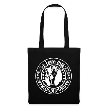 J’aime mon bloodhound - Sac en tissu - noir - Devant