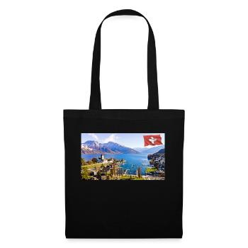 Spiez, Suisse. - Sac en tissu - noir - Devant
