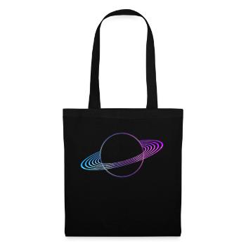 Anneaux de Saturne - Sac en tissu - noir - Devant