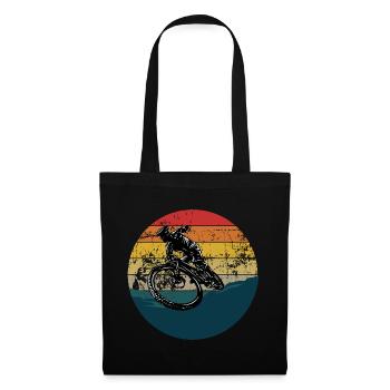 Radstunt im Retro MTB Downhill Mountainbike - Stoffbeutel - Schwarz - Vorne