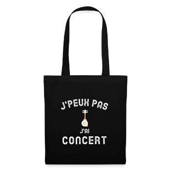 JE PEUX PAS J'AI CONCERT - Sac en tissu - noir - Devant