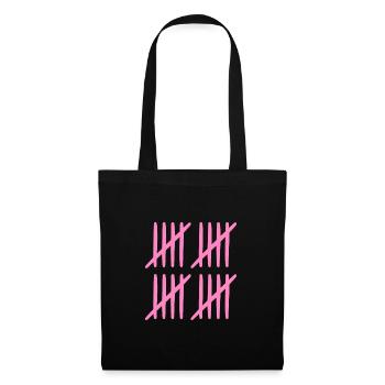 20 ans liste-traits 20 ans - Sac en tissu - noir - Devant