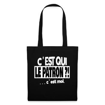 c'est qui le patron - Sac en tissu - noir - Devant