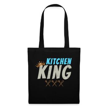 Kitchen King pour les chefs vintage et les cuisiniers amateurs - Sac en tissu - noir - Devant