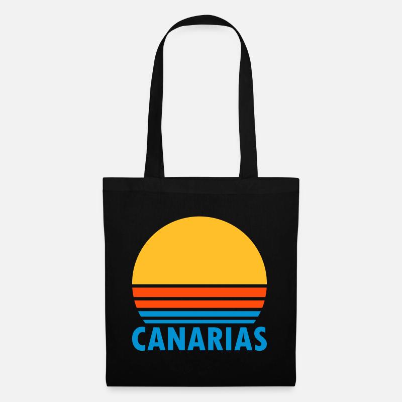 Canarias (geteilte Sonne) - Stoffbeutel - Schwarz