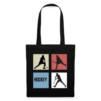 field hockey retro vintage 7m hockey player - Tote Bag - black - Front